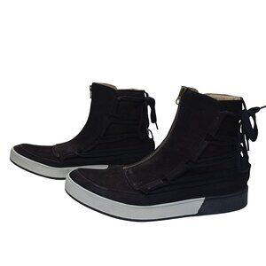McNdo Kyoto High-Top Sneakers With Zipper & Lace Details Size 11 USA Mens Black